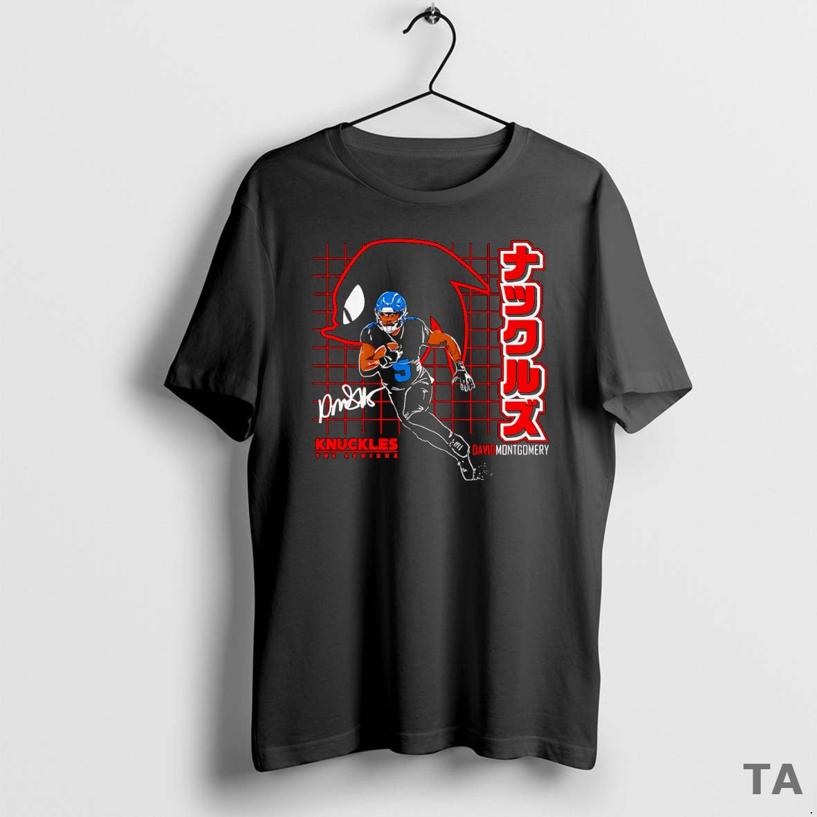 Top David Montgomery Knuckles The Echidna T Shirt Sweater Hoodie, Sweatshirt | AU18TeeNovaLab.com