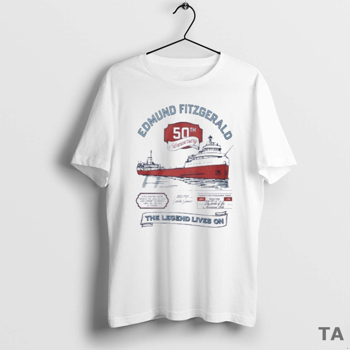 Top Edmund Fitzgerald 50th Anniversary The Legend Lives On T Shirt Sweater Hoodie, Sweatshirt | AU18TeeNovaLab.com