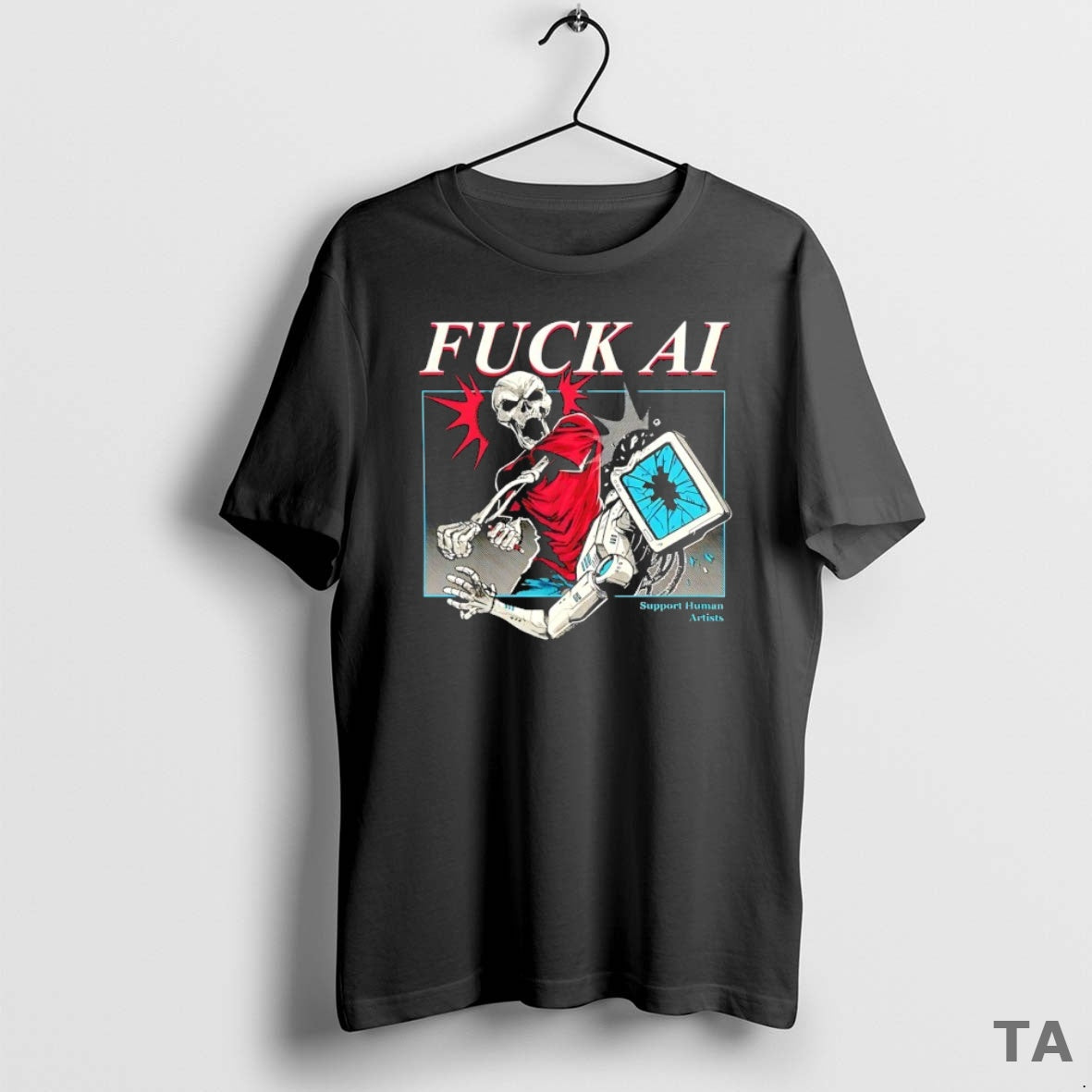 Top Fuck Ai Support Human Artists T Shirt Sweater Hoodie, Sweatshirt | AU18TeeNovaLab.com