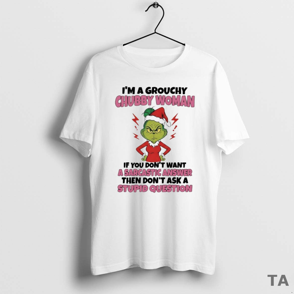 Top Grinch Im A Grouchy Chubby Woman Circle T Shirt Sweater Hoodie, Sweatshirt | AU18TeeNovaLab.com