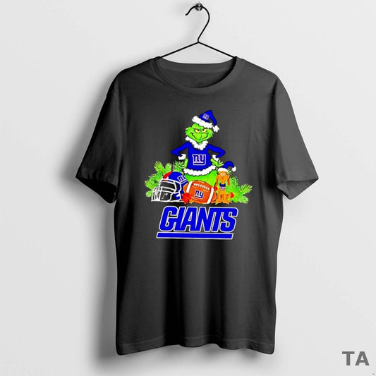 Top Grinch And Max Dog New York Giants Football Merry Christmas T Shirt Sweater Hoodie, Sweatshirt | AU18TeeNovaLab.com