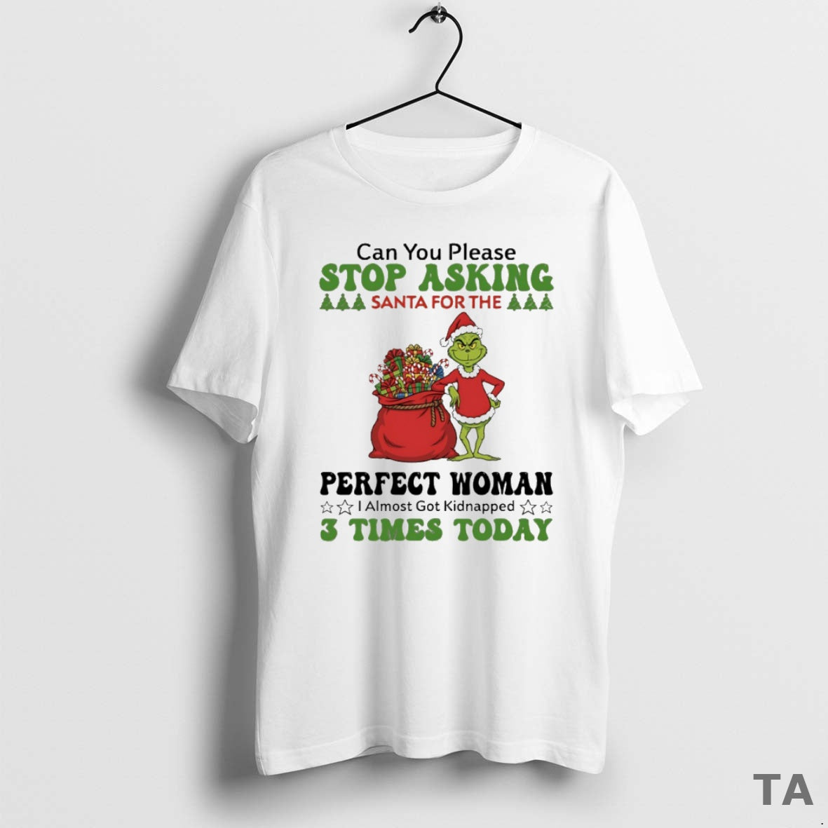 Top Grinch Can You Please Stop Santa For The Perfect Woman Circle T Shirt Sweater Hoodie, Sweatshirt | AU18TeeNovaLab.com