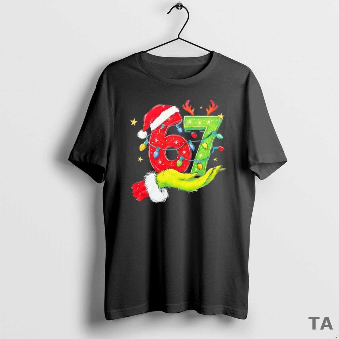 Top Grinch Hand 67 Christmas Lights T Shirt Sweater Hoodie, Sweatshirt | AU18TeeNovaLab.com