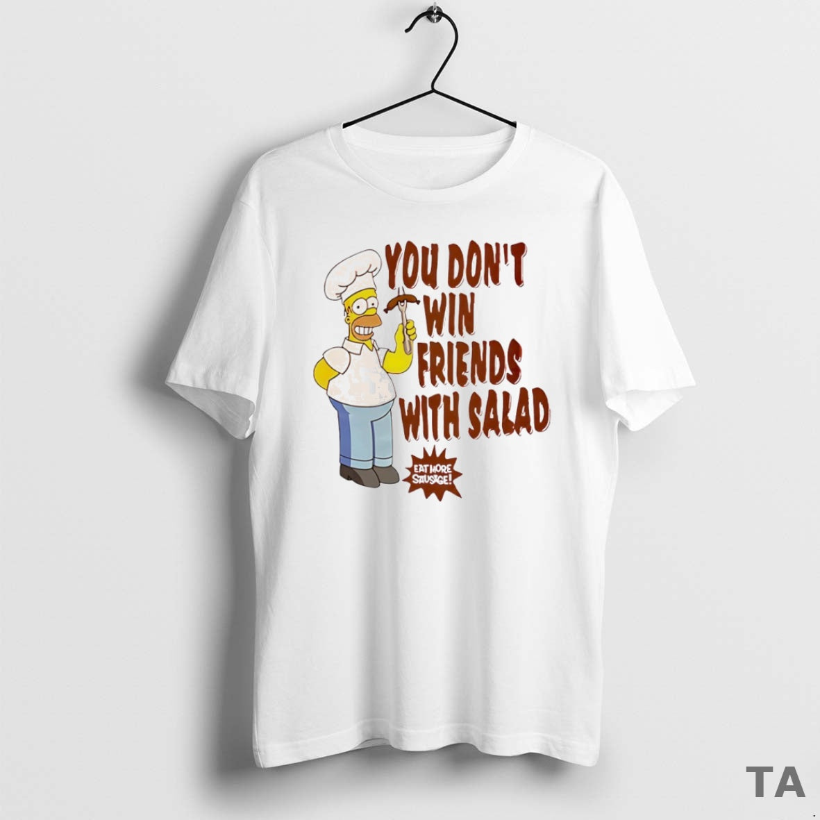 Top Homer Simpsons You Dont Win Friends With Salad Circle T Shirt Sweater Hoodie, Sweatshirt | AU18TeeNovaLab.com
