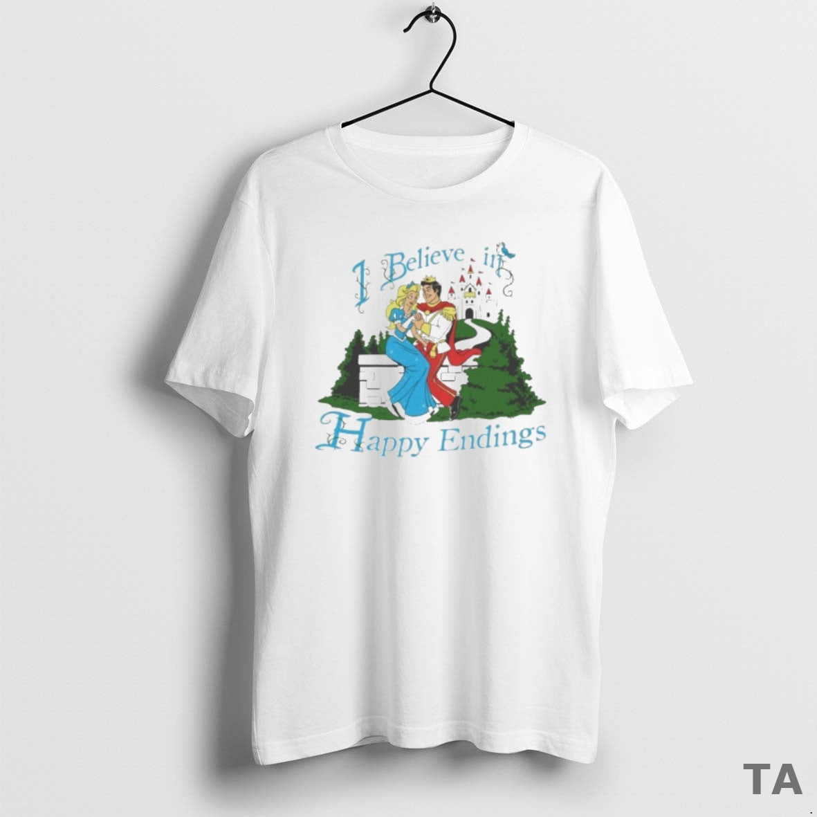 Top I Believe In Happy Endings Prince And Princess T Shirt Sweater Hoodie, Sweatshirt | AU18TeeNovaLab.com