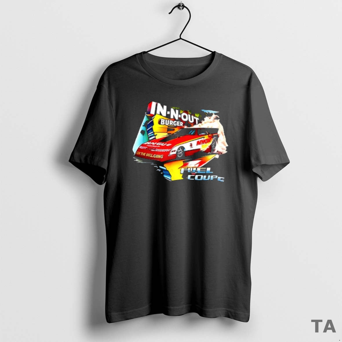 Top In N Out Burger Funny Car Drag Racing Team Over The Hill Gang And T-Shirts, Hoodie, Sweatshirt | AU18TeeNovaLab.com