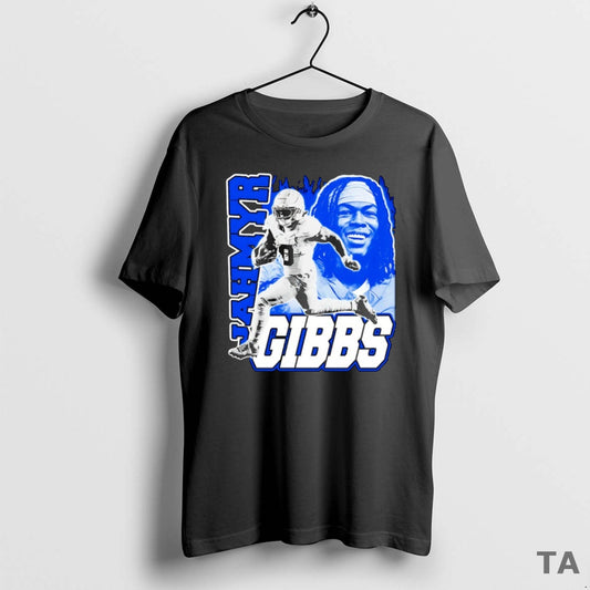 Top Jahmyr Gibbs Detroit Lions Football Graphic T Shirt Sweater Hoodie, Sweatshirt | AU18TeeNovaLab.com