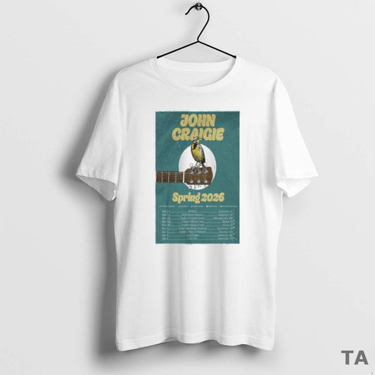 Top John Craigie Tour Spring 2026 T Shirt Sweater Hoodie, Sweatshirt | AU18TeeNovaLab.com