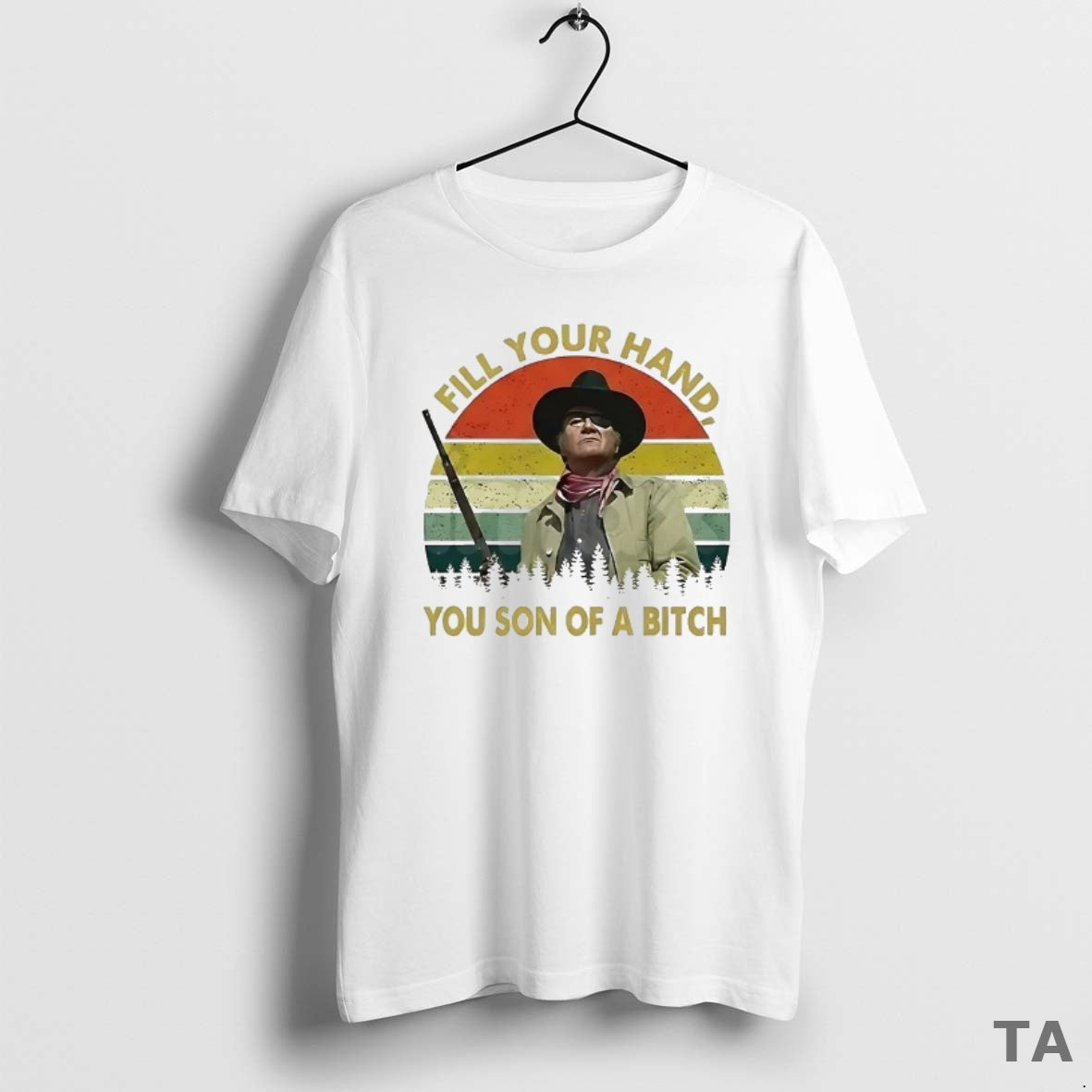 Top John Wayne The Duke Fill Your Hand You Son Of A Bitch Vintage T-Shirts, Hoodie, Sweatshirt | AU18TeeNovaLab.com