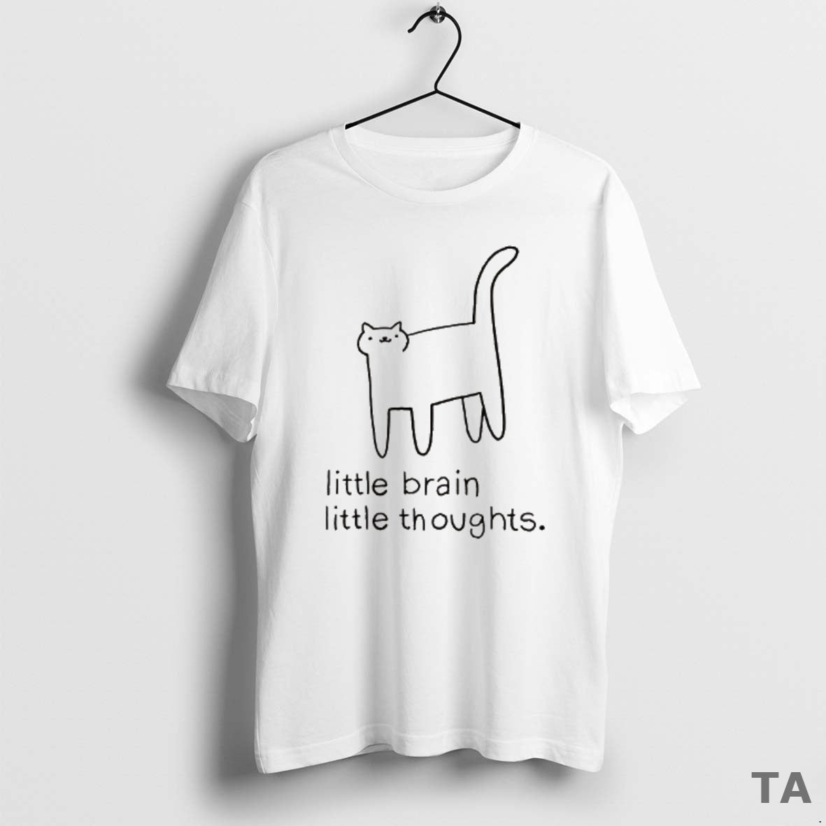 Top Little Brain Little Thoughts Cat Sketch T Shirt Sweater Hoodie, Sweatshirt | AU18TeeNovaLab.com