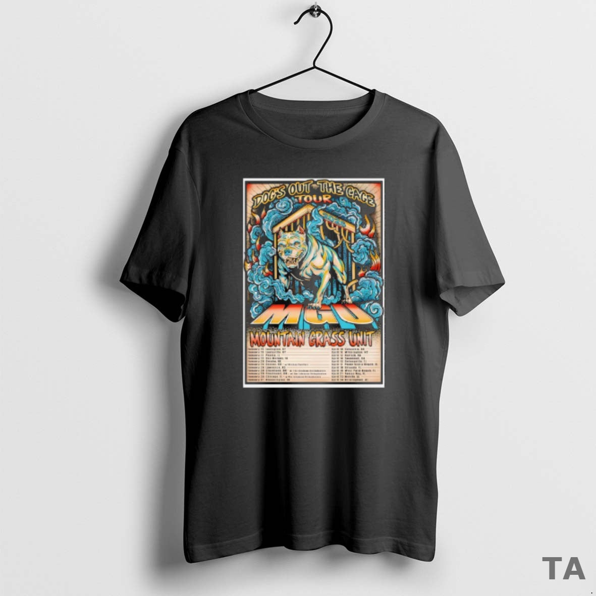 Top Mountain Grass Unit Tour Dogs Out The Cage 2026 T Shirt Sweater Hoodie, Sweatshirt | AU18TeeNovaLab.com