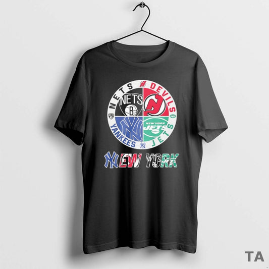 Top New York Nets New York Jersey Devils New York Mets New York Jets Mashup T-Shirts, Hoodie, Sweatshirt | AU18TeeNovaLab.com