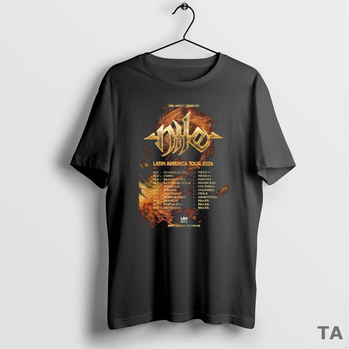 Top Nile Latin America Tour 2026 Dates T Shirt Sweater Hoodie, Sweatshirt | AU18TeeNovaLab.com