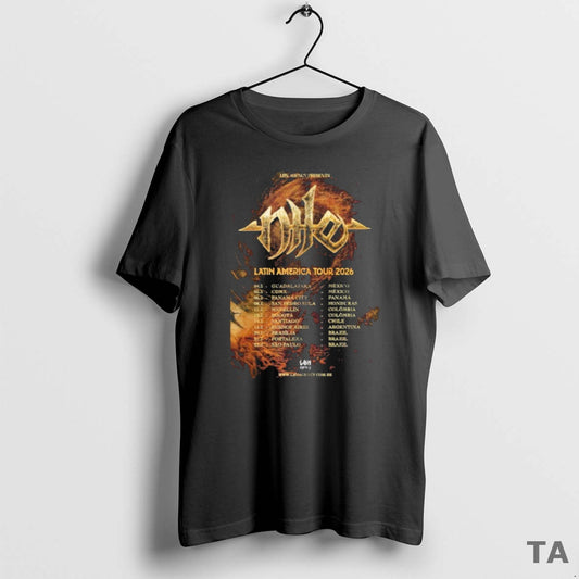 Top Nile Latin America Tour 2026 Dates T Shirt Sweater Hoodie, Sweatshirt | AU18TeeNovaLab.com