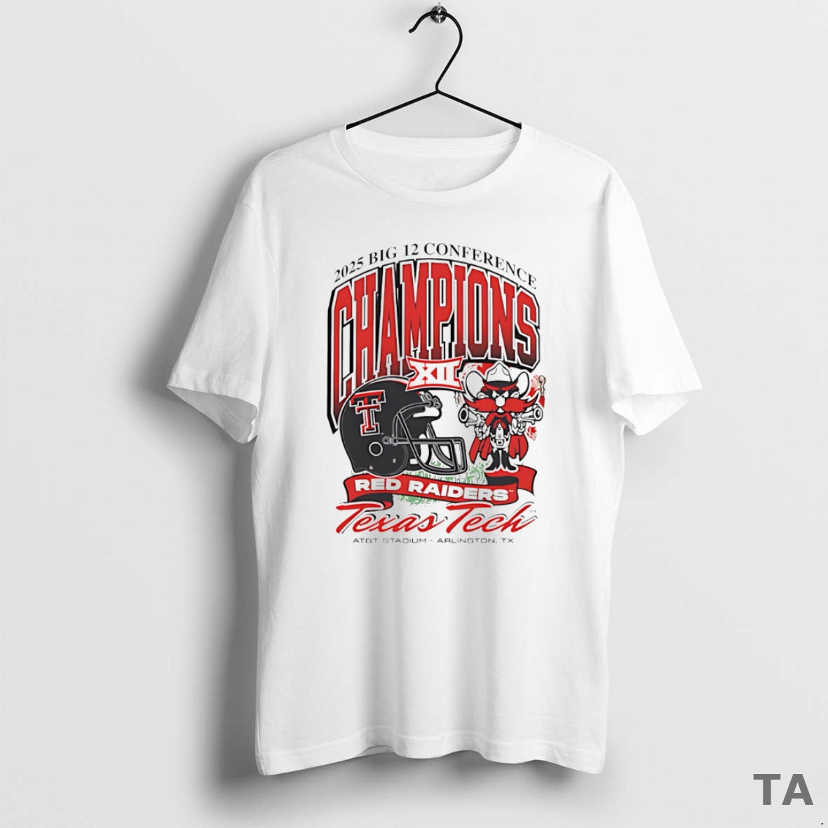 Top Red Raiders 2025 Big 12 Football Champions Mascot T Shirt Sweater Hoodie, Sweatshirt | AU18TeeNovaLab.com