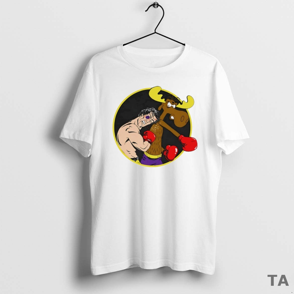 Top Rocky Vs Bullwinkle Circle T Shirt Sweater Hoodie, Sweatshirt | AU18TeeNovaLab.com