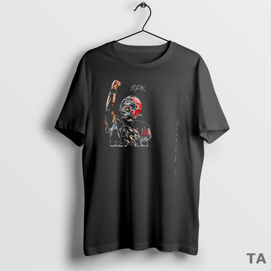 Top Shedeur Sanders 12 Cleveland Browns Football Signature Portrait T Shirt Sweater Hoodie, Sweatshirt | AU18TeeNovaLab.com