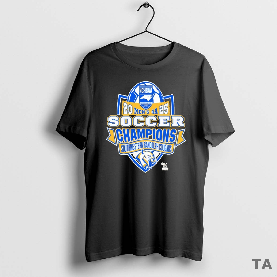 Top Southwest Randolph Cougars Nchsaa Soccer Division Mens 4a Champions T Shirt Sweater Hoodie, Sweatshirt