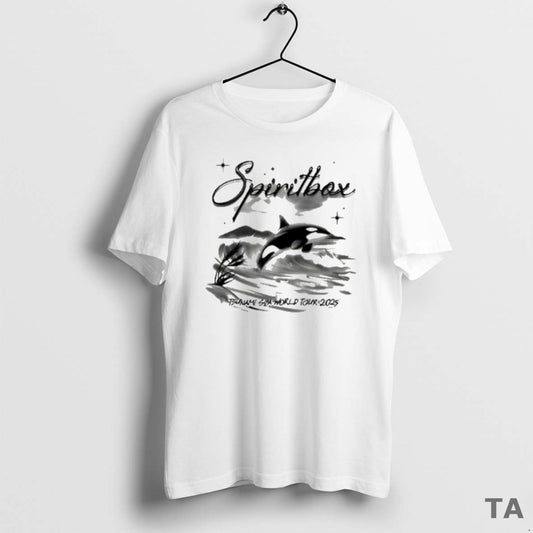 Top Spiritbox Tsunami Sea World Tour 2025 Airbrush Orca T Shirt Sweater Hoodie, Sweatshirt | AU18TeeNovaLab.com