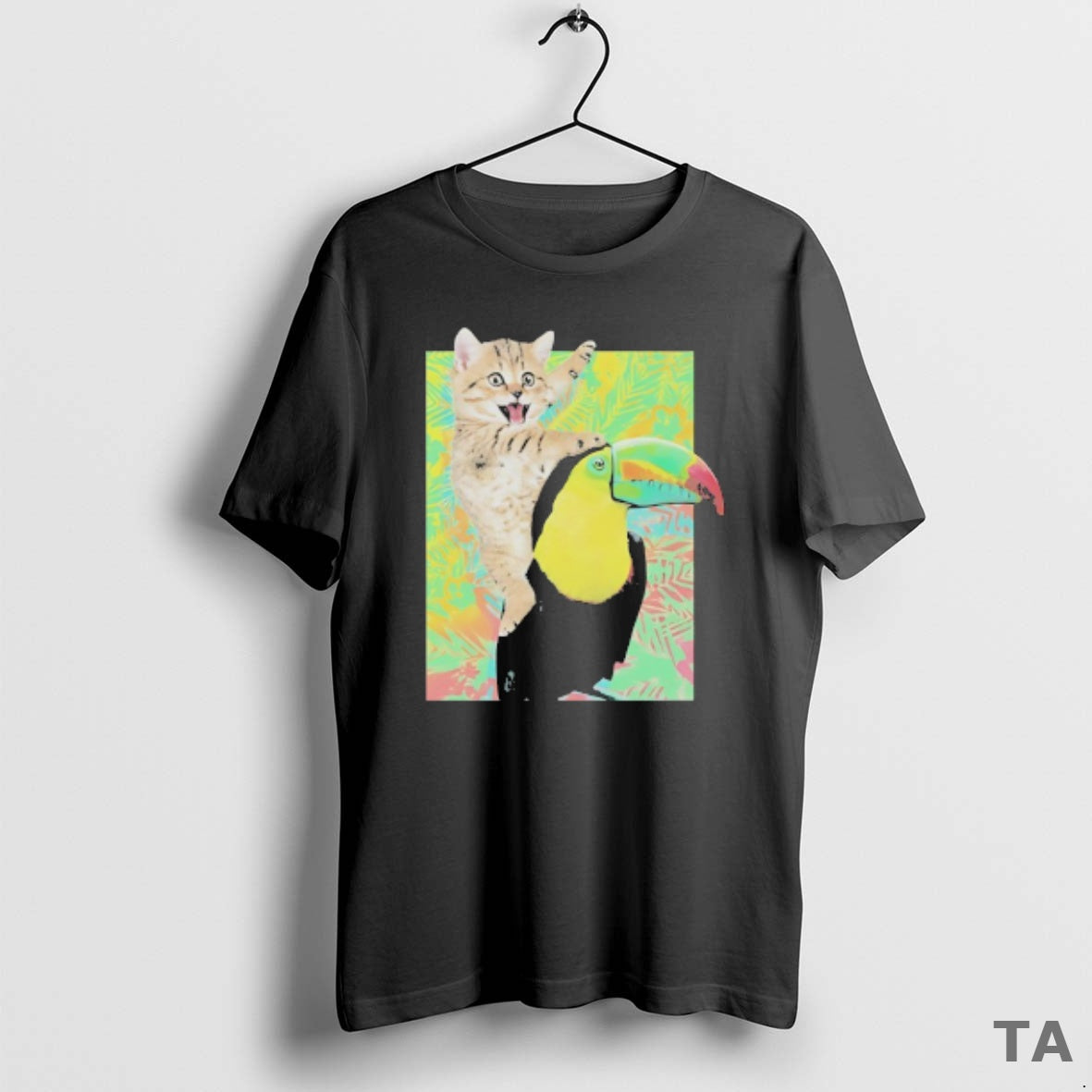 Top Tabby Cat Riding Toucans Animal Funny T Shirt Sweater Hoodie, Sweatshirt | AU18TeeNovaLab.com