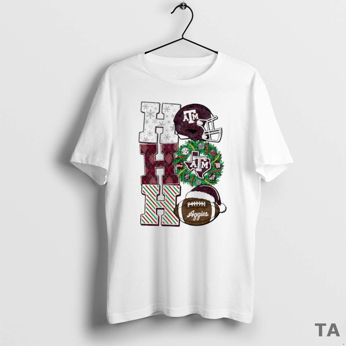 Top Texas A And M Aggies Ho Ho Ho Christmas Helmet Circle T Shirt Sweater Hoodie, Sweatshirt | AU18TeeNovaLab.com
