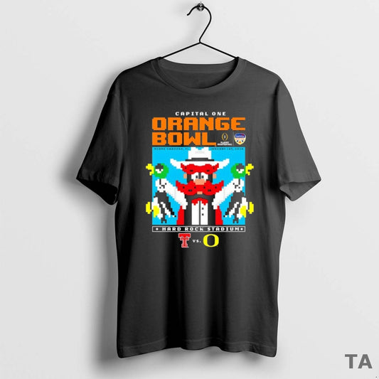 Top Texas Tech Red Raiders Capital One Orange Bowl 2026 Mascot Pixel T Shirt Sweater Hoodie, Sweatshirt | AU18TeeNovaLab.com