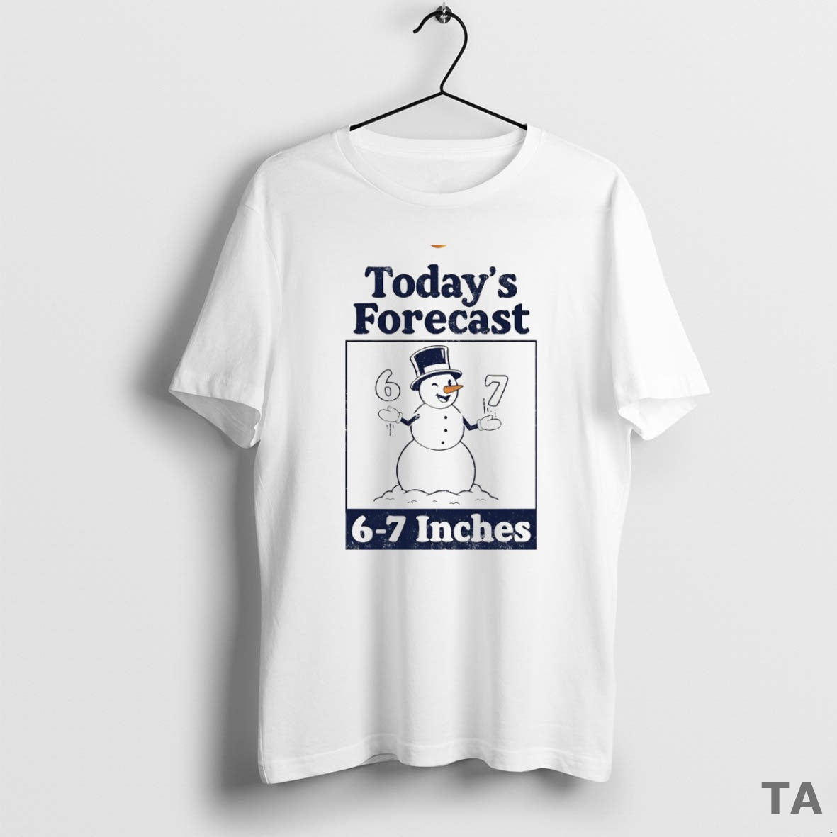 Top Todays Forecast 6 7 Inches Snowman Circle T Shirt Sweater Hoodie, Sweatshirt | AU18TeeNovaLab.com