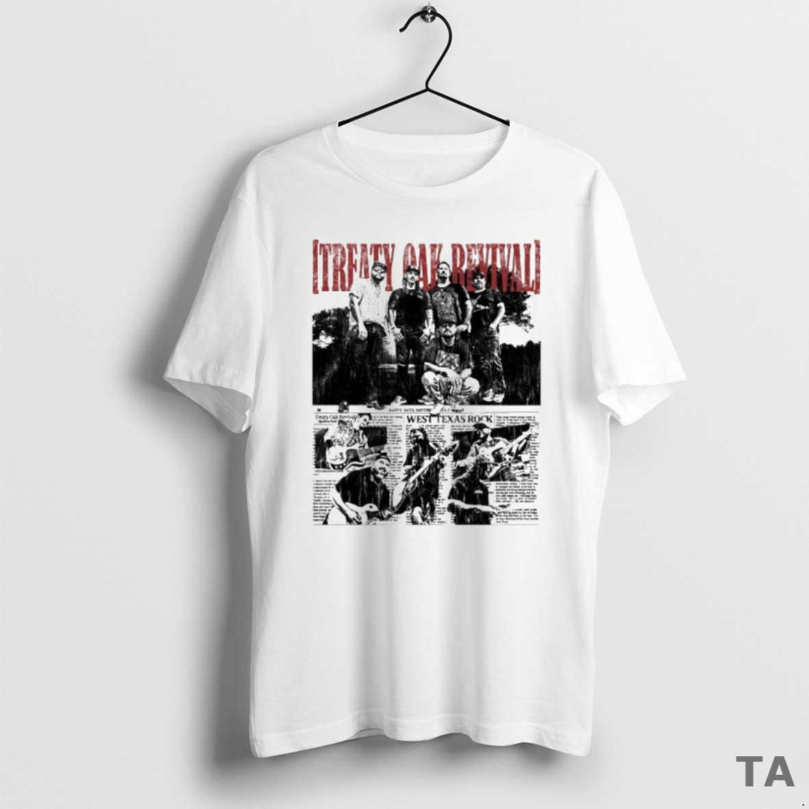 Top Treaty Oak Revival Newspaper T Shirt Sweater Hoodie, Sweatshirt | AU18TeeNovaLab.com