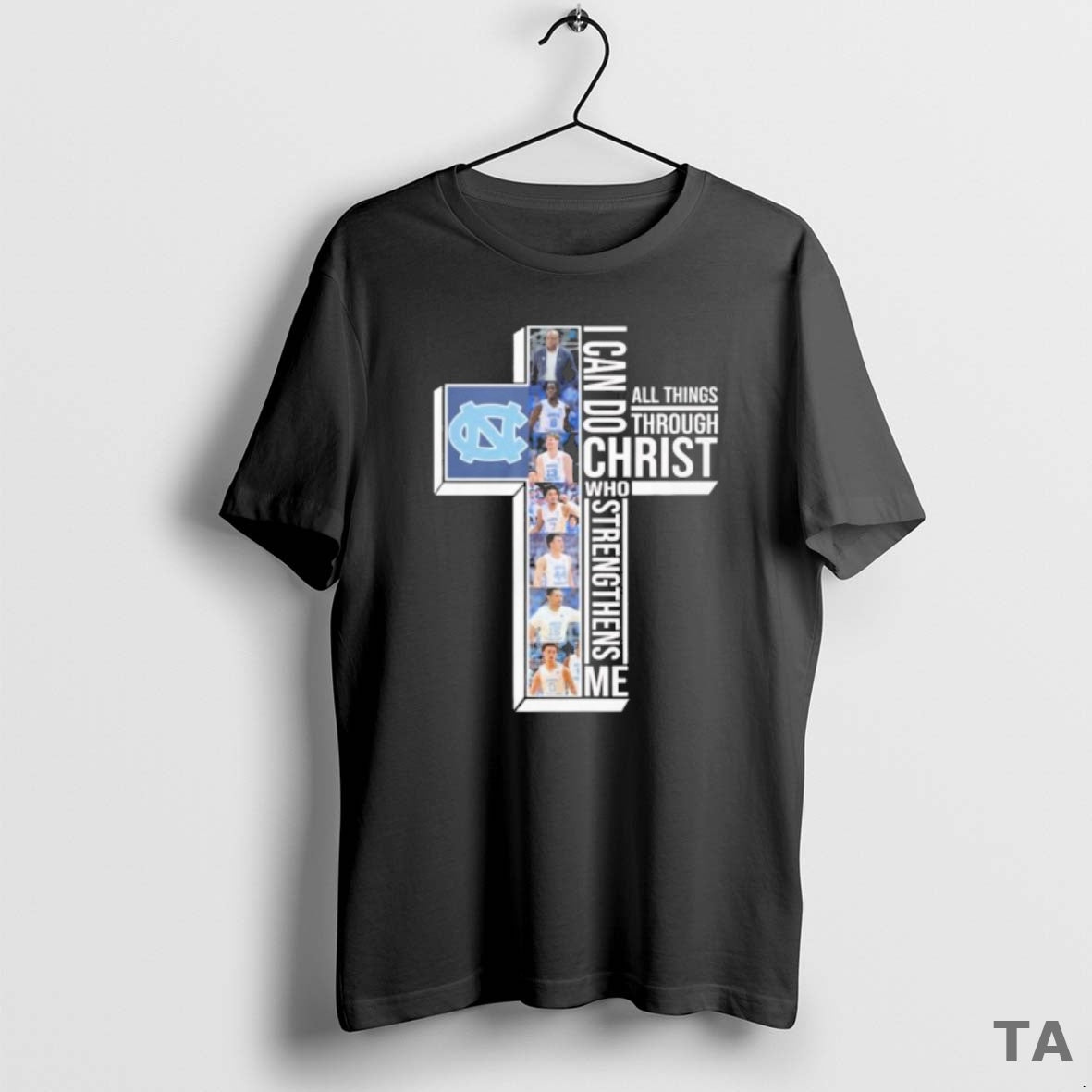 Top Unc Mens Basketball I Can Do All Things Through Christ Who Strengthens Me T-Shirts, Hoodie, Sweatshirt