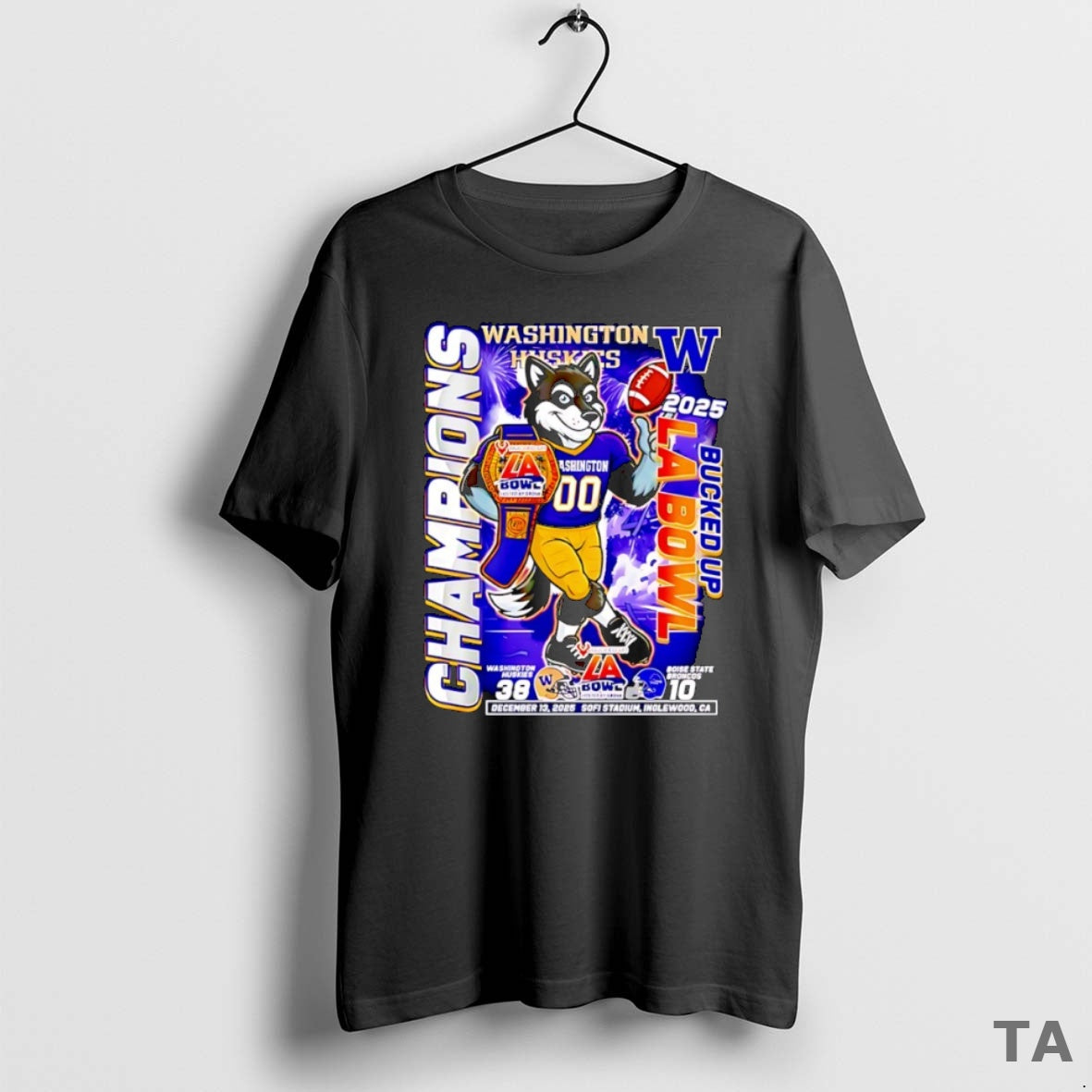 Top Washington Huskies Bucked Up La Bowl Champions 2025 Mascot T Shirt Sweater Hoodie, Sweatshirt | AU18TeeNovaLab.com