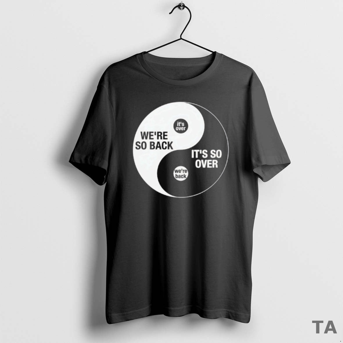 Top Were So Back Its So Over Ying And Yang T Shirt Sweater Hoodie, Sweatshirt | AU18TeeNovaLab.com
