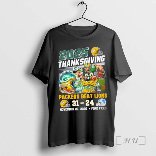 Trending 2025 Thanksgiving Green Bay Packers Beat Detroit Lions Ford Field Premium T Shirts Sweater