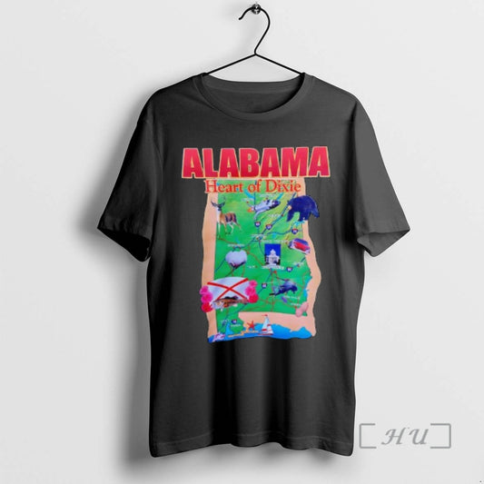 Trending Alabama Heart Of Dixie Animals Graphic T-Shirts, Hoodie, Sweatshirt | AU18TeeNovaLab.com