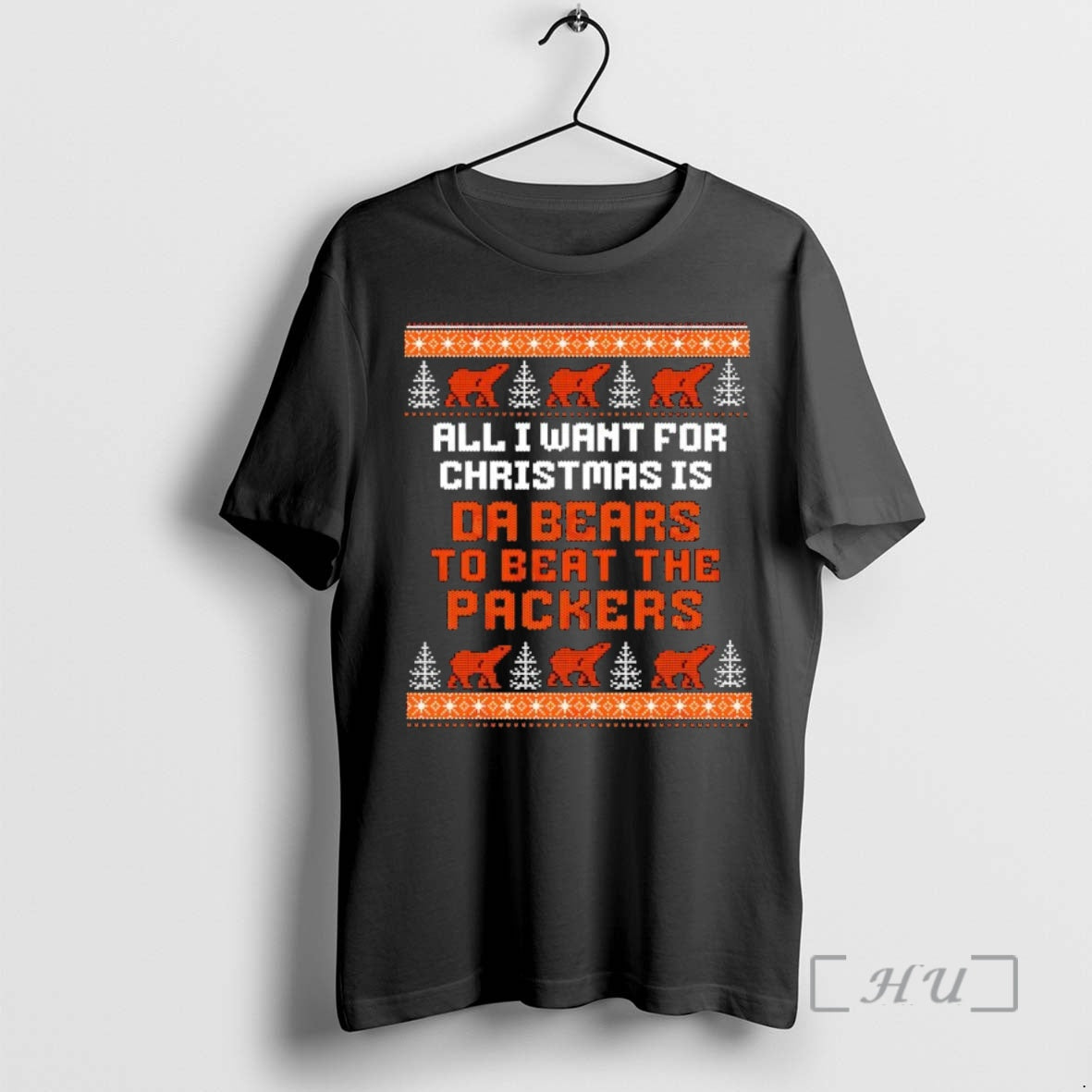 Trending All I Want For Christmas Is Da Bears To Beat The Packers Ugly Christmas T-Shirts, Hoodie, Sweatshirt