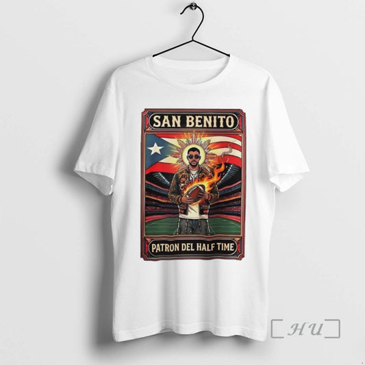 Trending Bad Bunny Puerto Rico Benito Bowl San Benito Patron Del Half Time Premium T-Shirts, Hoodie, Sweatshirt