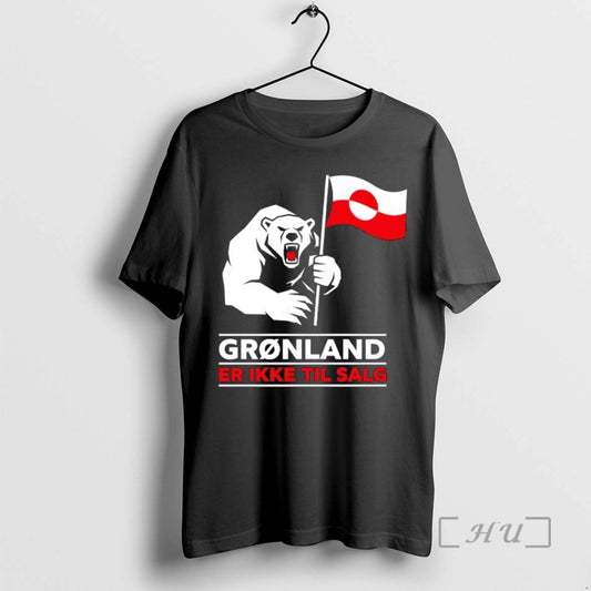 Trending Bear Holding Greenland Flag Gronland Er Ikke Til Salg Political Premium T Shirts Sweater Hoodie, Sweatshirt