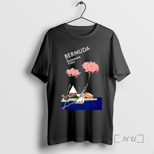 Trending Bermuda Oleander Time Floral T-Shirts, Hoodie, Sweatshirt | AU18TeeNovaLab.com