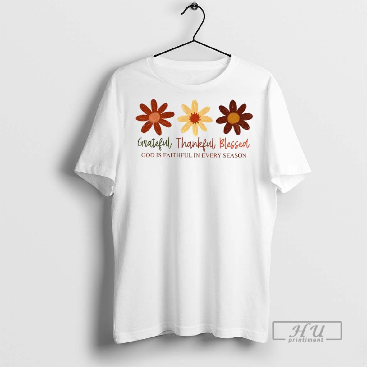 Trending Boho Fall Floral Christian Grateful Thankful Blessed God Is Faithful In Every Season Graphic