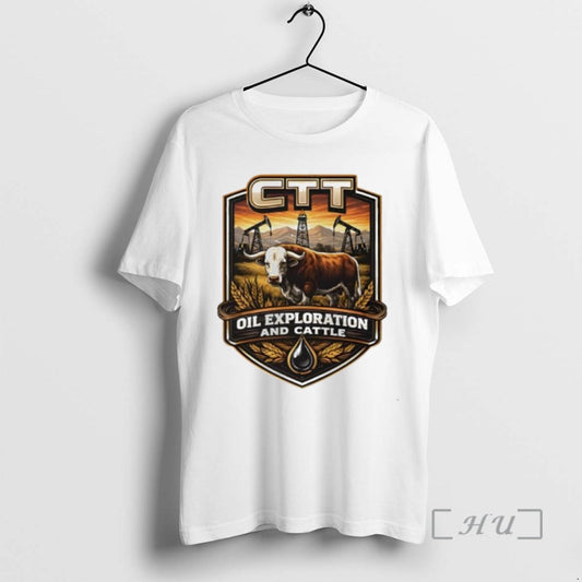 Trending Ctt Oil Exploration And Cattle Retro Funny T-Shirts, Hoodie, Sweatshirt | AU18TeeNovaLab.com