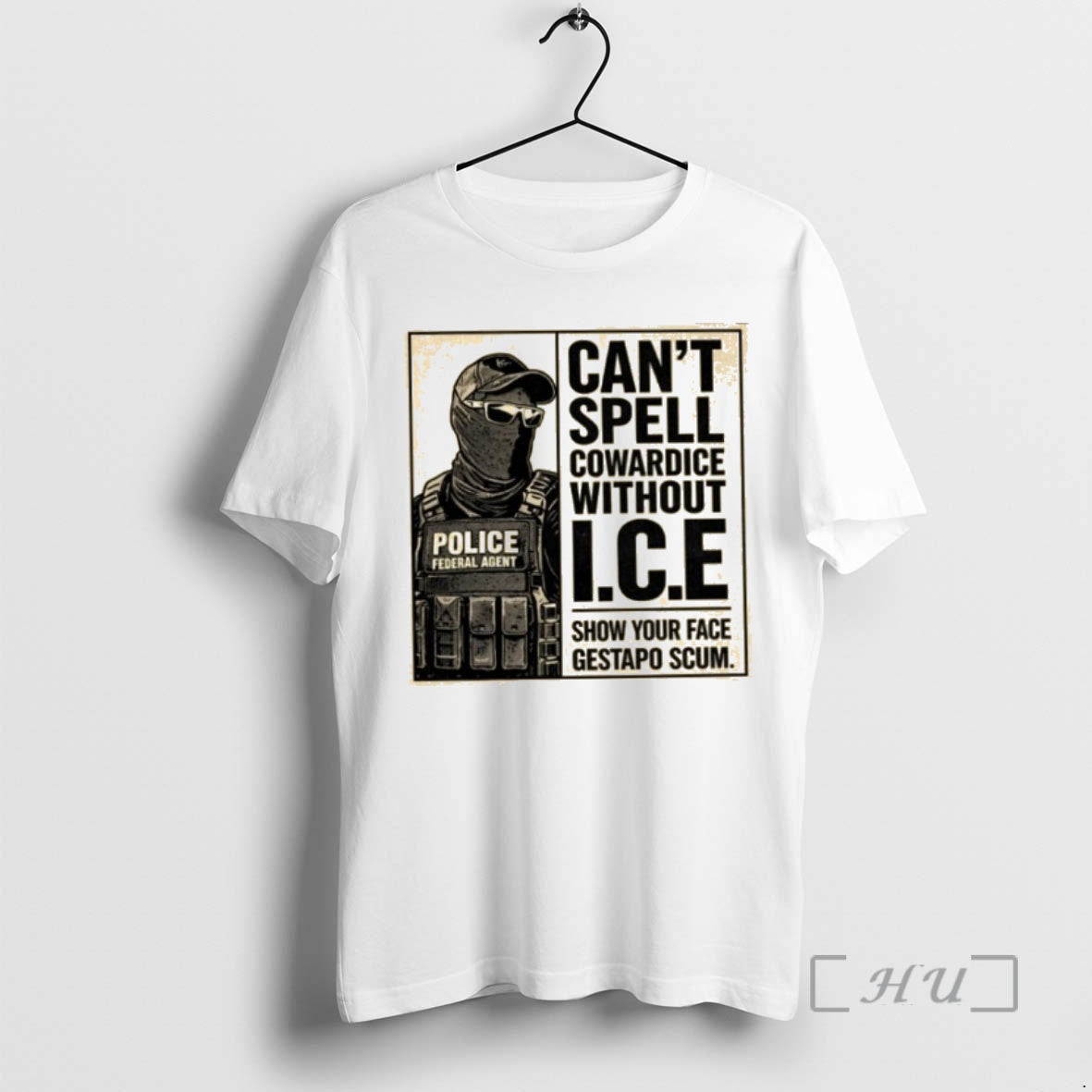 Trending Cant Spell Cowardice Without Ice Show Your Face Gestapo Scum Premium T Shirts Sweater Hoodie, Sweatshirt