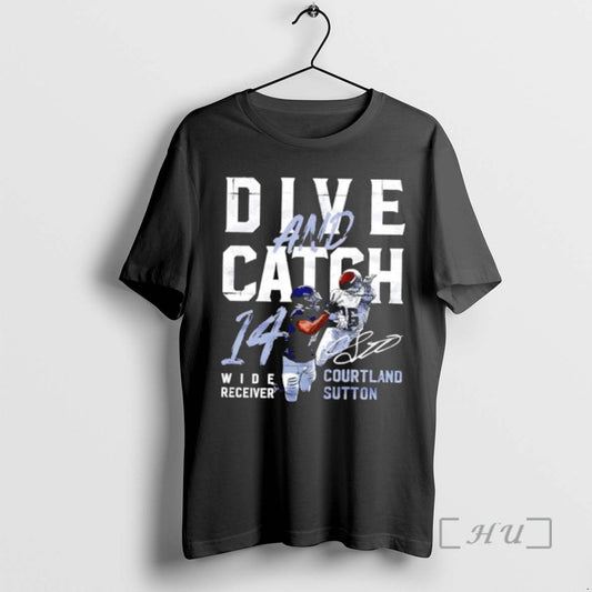 Trending Courtland Sutton Dive And Catch T-Shirts, Hoodie, Sweatshirt | AU18TeeNovaLab.com