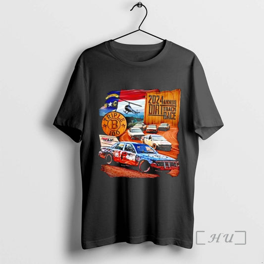 Trending Greg Biffle Triple B 100 2024 Dirt Annual Track Bace Premium T Shirts Sweater Hoodie, Sweatshirt