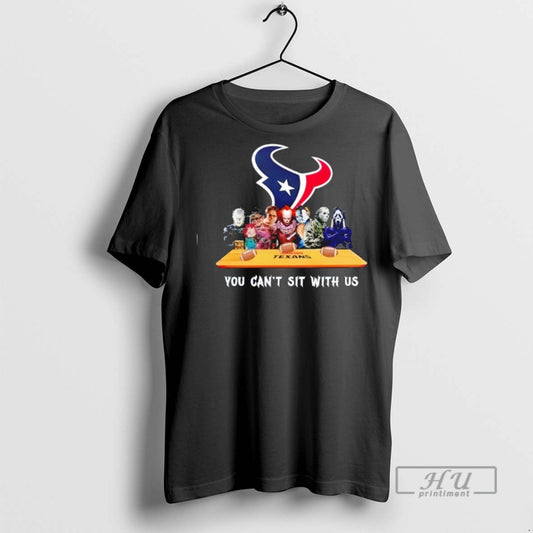 Trending Horror Movie Characters You Cant Sit With Us Houston Texans Halloween Graphic T-Shirts, Hoodie, Sweatshirt