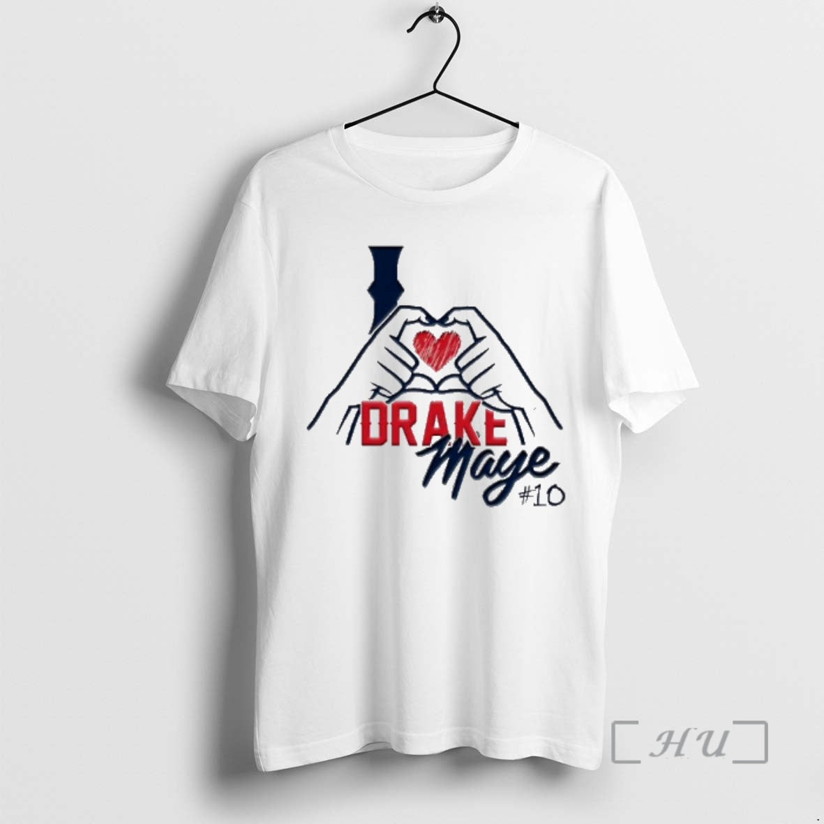 Trending I Love Drake Maye Hands Heart T-Shirts, Hoodie, Sweatshirt | AU18TeeNovaLab.com