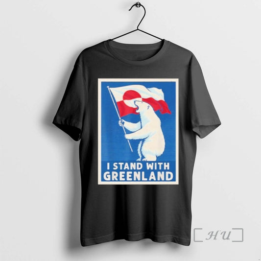 Trending I Stand With Greenland Flag Bear T-Shirts, Hoodie, Sweatshirt | AU18TeeNovaLab.com