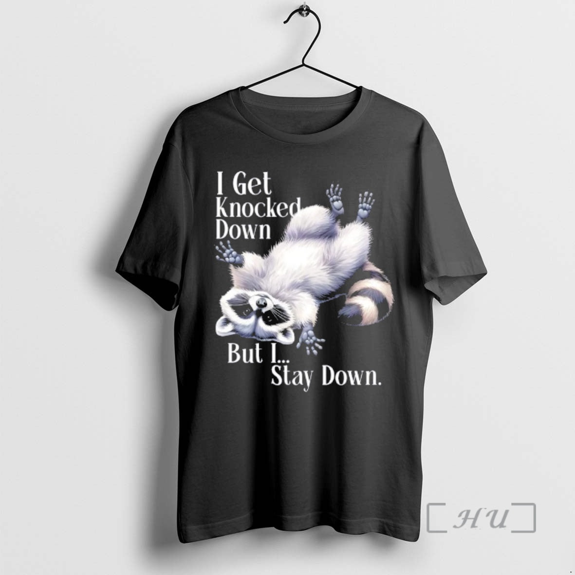 Trending I Get Knocked Down But I Stay Down Funny Raccoon Premium T Shirts Sweater Hoodie, Sweatshirt | AU18TeeNovaLab.com