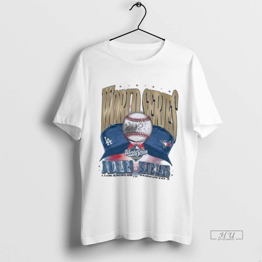 Trending Los Angeles Dodgers Vs Toronto Blue Jays Ws Participant Dueling Caps Graphic