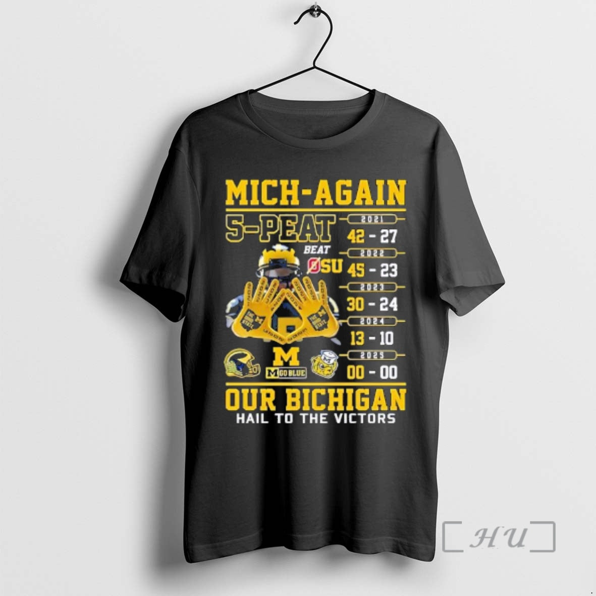 Trending Michigan Mich Again 5 Peat Our Bichigan Hail To The Victors Premium T Shirts Hoodie, Sweatshirt | AU18TeeNovaLab.com