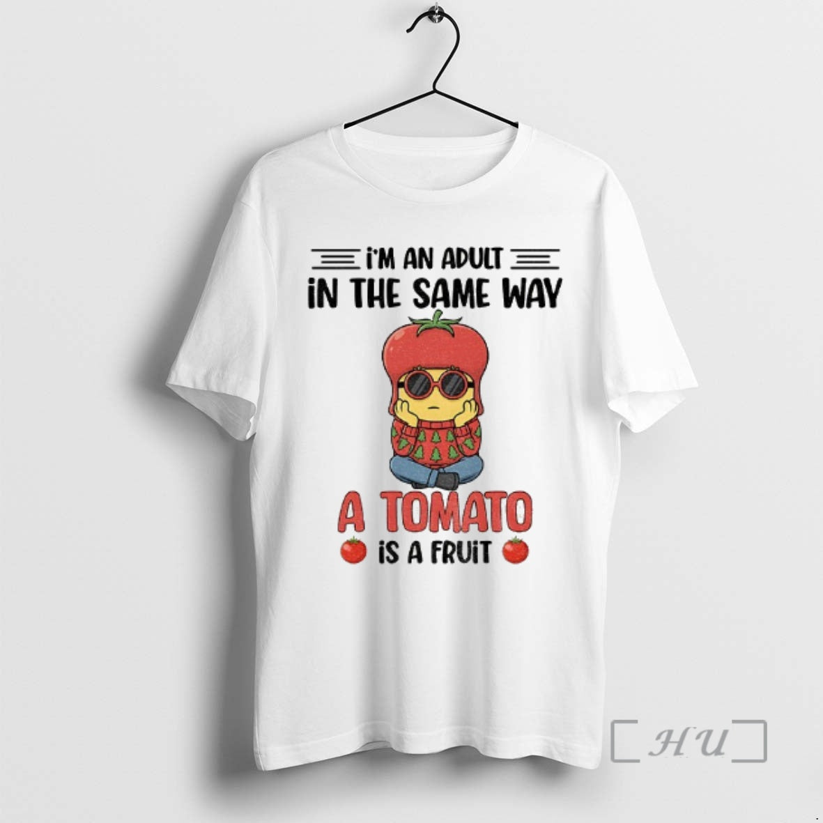 Trending Minion Im An Adult In The Same Way A Tomato Is A Fruit Premium T-Shirts, Hoodie, Sweatshirt | AU18TeeNovaLab.com