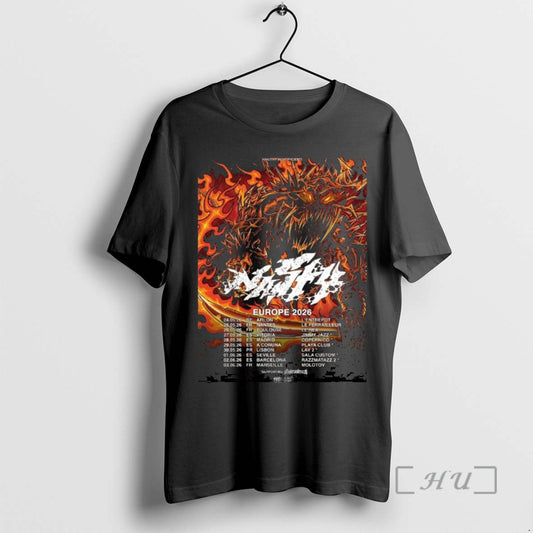 Trending Nasty Europe Tour 2026 T-Shirts, Hoodie, Sweatshirt | AU18TeeNovaLab.com
